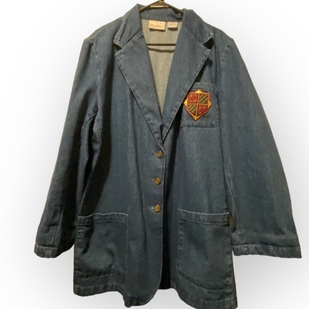 For You By Spiegel Jackets Blazer Women’s 2X Cotton Blue‎ Jean